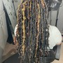 Mid back Distressed Butterfly  locs