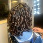 Natural Curly hair styled