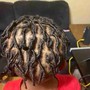 Small loc retwist w/rope style