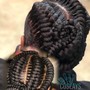 5 Underhand goddess braids