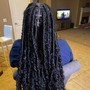 End of back Faux Locs