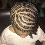 Kid's knotless braids medium midback