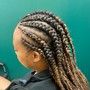 Med knotless braids