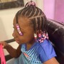 Kids med box braids with curly ends