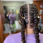 Natural French Braids W/ design