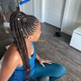 10 Cornrows into a ponytail