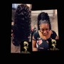 Straight back feed ins- Straight back/ curly buns