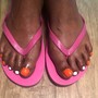 Gel  polish on toes w any service