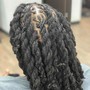 Adult Half head Loc Retwist