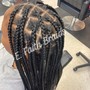 Medium Knotless box Braids mid back