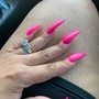 Color acrylic nails( long)