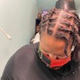 Med length locs with Two strand twist