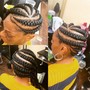 Medium knotless with add on curls