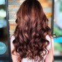 Partial Balayage, Blowout, Wand / Barrel Curls