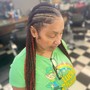 (Small) Half knotless/ half feed-in braids