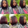 Bob cut on weave