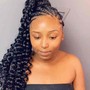 Bohemian Human hair knotless braids medium