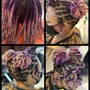 2 feed in braids with hair added (includes shampoo & blo dry)