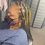 Synthetic/Human Curly hair added to MEDIUM braids