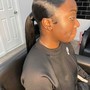 Plain Ponytail on Relaxed hair