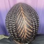 Feed in braids +crochet (half&amp;half)