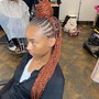 Feed-in braid style hair  with twists