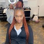 Feed-in braid style hair  with twists