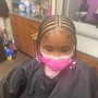 Kid’s Cornrows with twist at the end