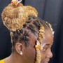 Natural hair  up do with Flexirods