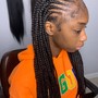 Braids into ponytail