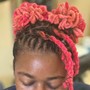 Braids on locs/loc style ONLY(twist,plaits, rose petals)