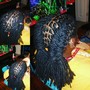 12” Retwist , Curls Perm Rods on Locs