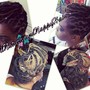 4”-10” Double Twist on Natural hair