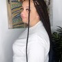 Cornrows into ponytail