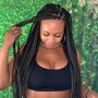 Large Knotless Braids (mid back)