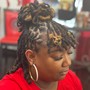 Natural hair  up do with Flexirods