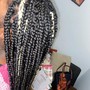 Med knotless Braids