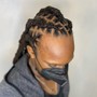 Shaved Sides Instant Locs (Ear-Neck Length