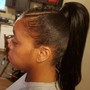 Sleek ponytail