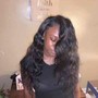 Half up half down Quick Weave