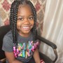 Half tribal/ half knotless braids medium