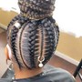 Kid's Braids and beeds n/ weave