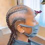 Men’s stitch braids natural hair only