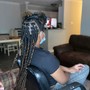 Short Box Braids with spiral curls