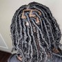 Mid back length butterfly locs