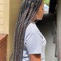 Mid back large box braids