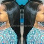 Straighten wavy or curly bundles