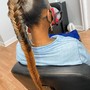 Fish tail for half up half down pony