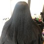 Silk Press W/ Deep Conditioner & Trim