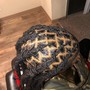 Loc 2 strand twists with added hair